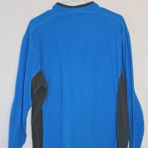 Columbia Blue Fleece Pullover Sweatshirt With Gray